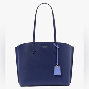 Kate Spade New York Suite Large Work Tote Navy with light blue interior